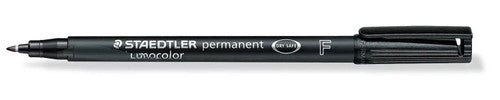Staedtler 318-9BK2DA Lumocolor Permanent Pen Fine 0.6mm Black Blistercard 10