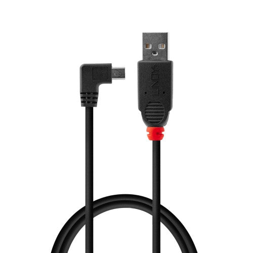 Lindy 2m USB 2.0 Cable Type A to 90 Degree Mini-B