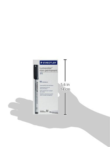 Staedtler Lumocolor Non-Permanent Pen Medium Black Box 10 315-9