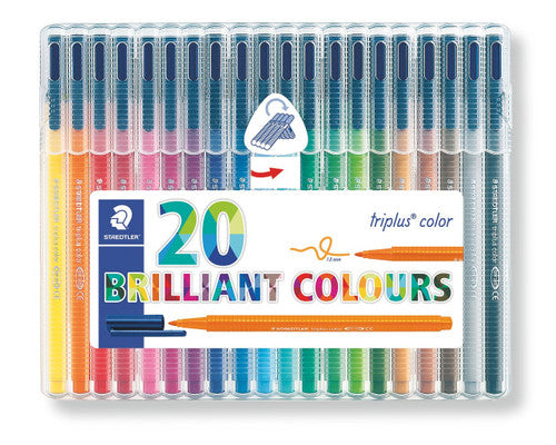 Staedtler Triplus Colour Fibre-Tip Pen Wallet of 20 Assorted Colours 323 SB20