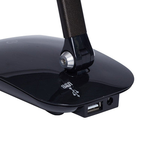 Nero Desk Lamp with USB Port Black