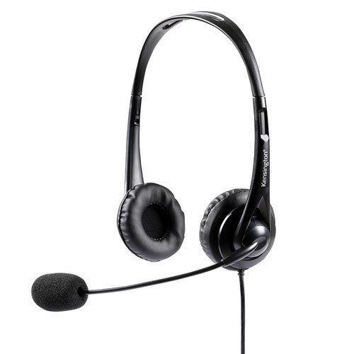 Kensington Stereo USB Headphone with Mic and Volume Black