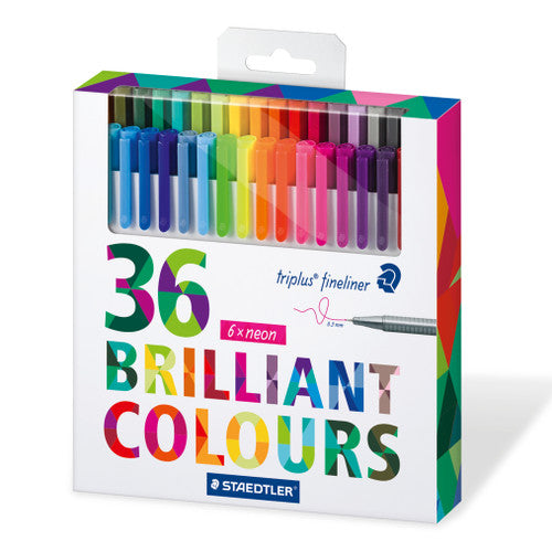 Staedtler Triplus Fineliner Hangsell Box of 36 Assorted Colours 334 C36