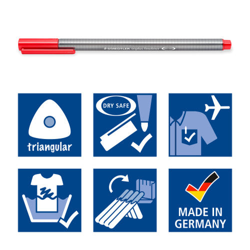 Staedtler Triplus Fineliner Hangsell Box of 36 Assorted Colours 334 C36