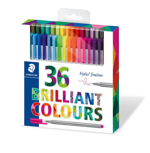 Staedtler Triplus Fineliner Hangsell Box of 36 Assorted Colours 334 C36