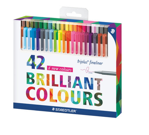Staedtler Triplus Fineliner Hangsell Box of 42 Assorted Colours 334 C42