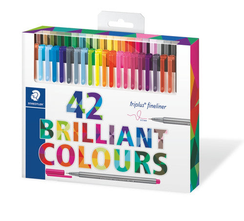 Staedtler Triplus Fineliner Hangsell Box of 42 Assorted Colours 334 C42