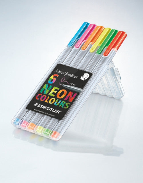 Staedtler 334 SB6CLA Triplus Fineliner Wallet of 6 Assorted Neon Colours