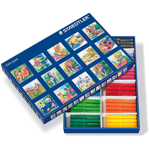 Staedtler 340 C144 Noris Club Jumbo Colouring Marker Assorted Colours Class Pack of 144