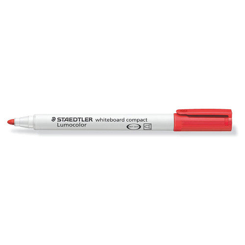 Staedtler 341-2 Lumocolor Whiteboard Compact Marker Bullet Point Red Box of 10