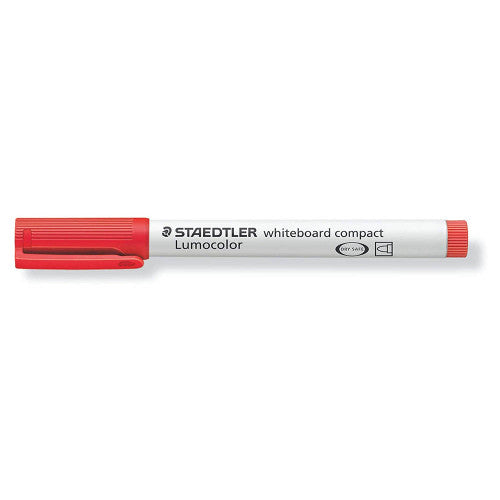 Staedtler 341-2 Lumocolor Whiteboard Compact Marker Bullet Point Red Box of 10
