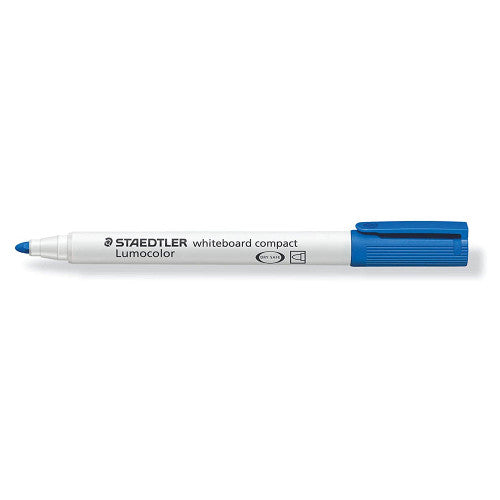 Staedtler 341-3 Lumocolor Whiteboard Compact Marker Bullet Point Blue Box of 10