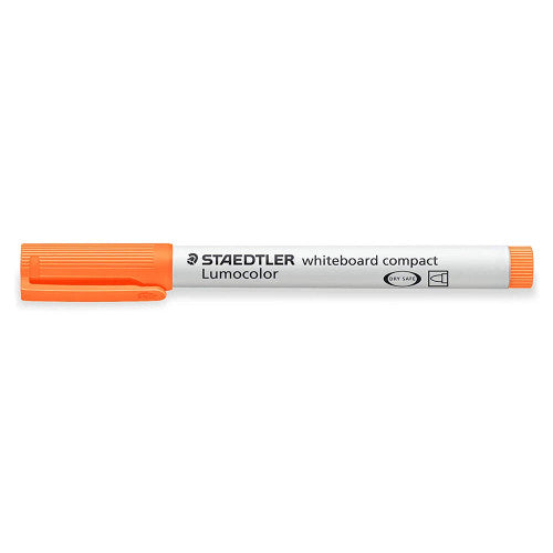 Staedtler 341-4 Lumocolor Whiteboard Compact Marker Bullet Point Orange Box of 10