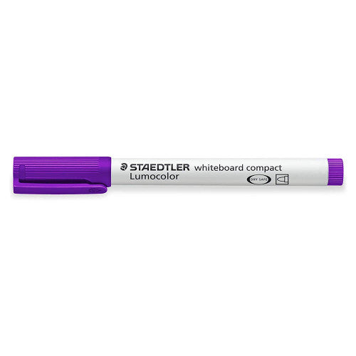 Staedtler 341-6 Lumocolor Whiteboard Compact Marker Bullet Point Violet Box of 10