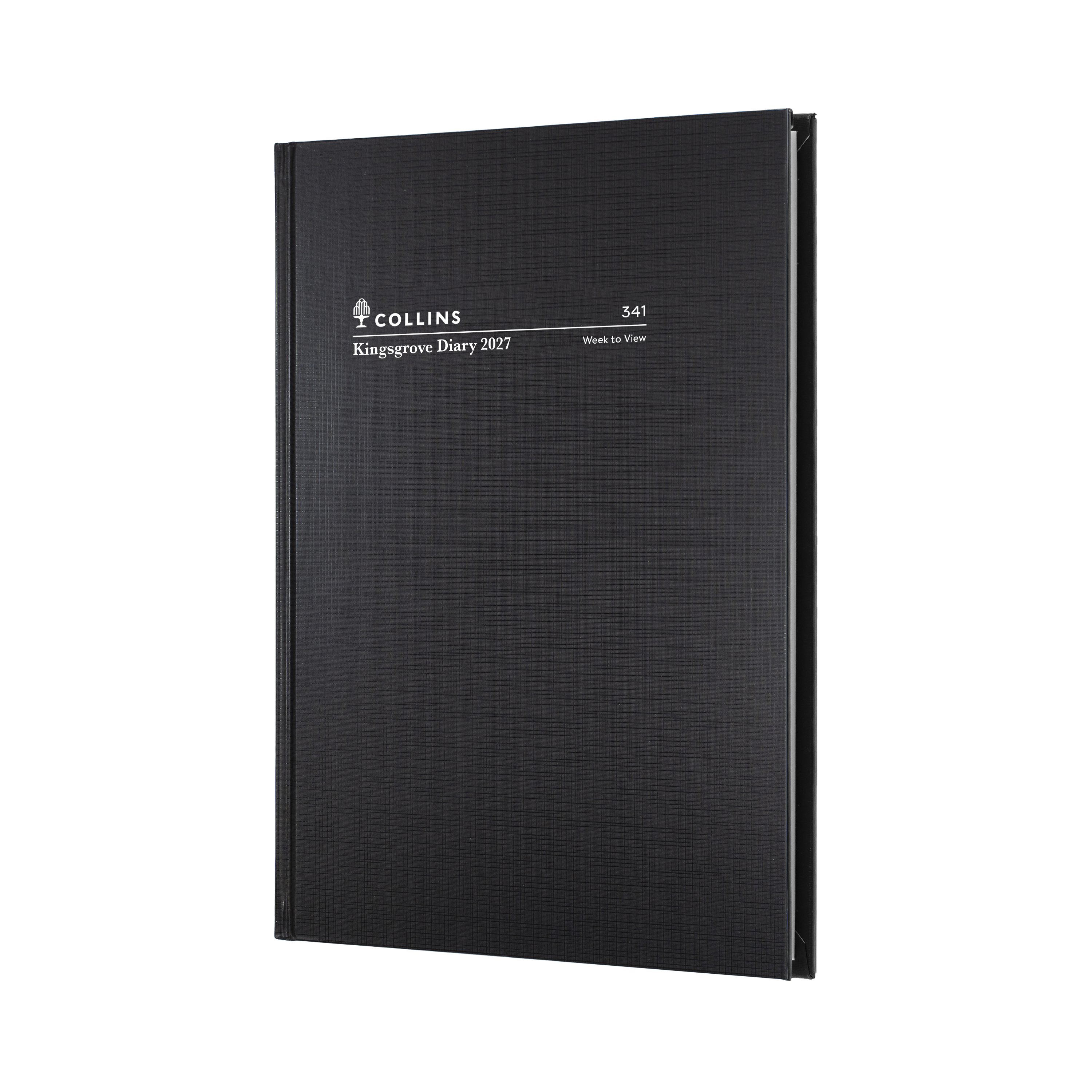 Collins Kingsgrove 2027 A4 Week to a View Diary Black front cover