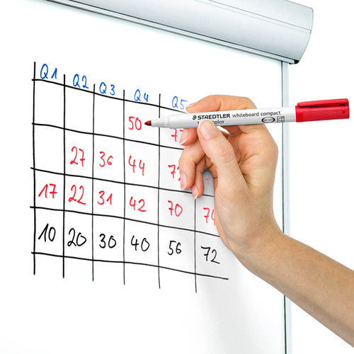 Staedtler Lumocolor Whiteboard Compact Marker Bullet Point Black Box of 10 341-9
