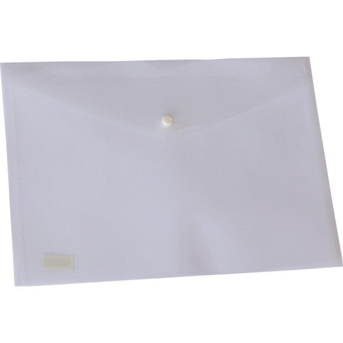 A4 PP Document Wallet with Button Clear Pack 10