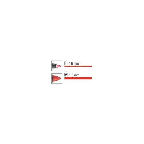 Staedtler 348-2 Lumocolor Permanent Duo Marker Red Box of 10