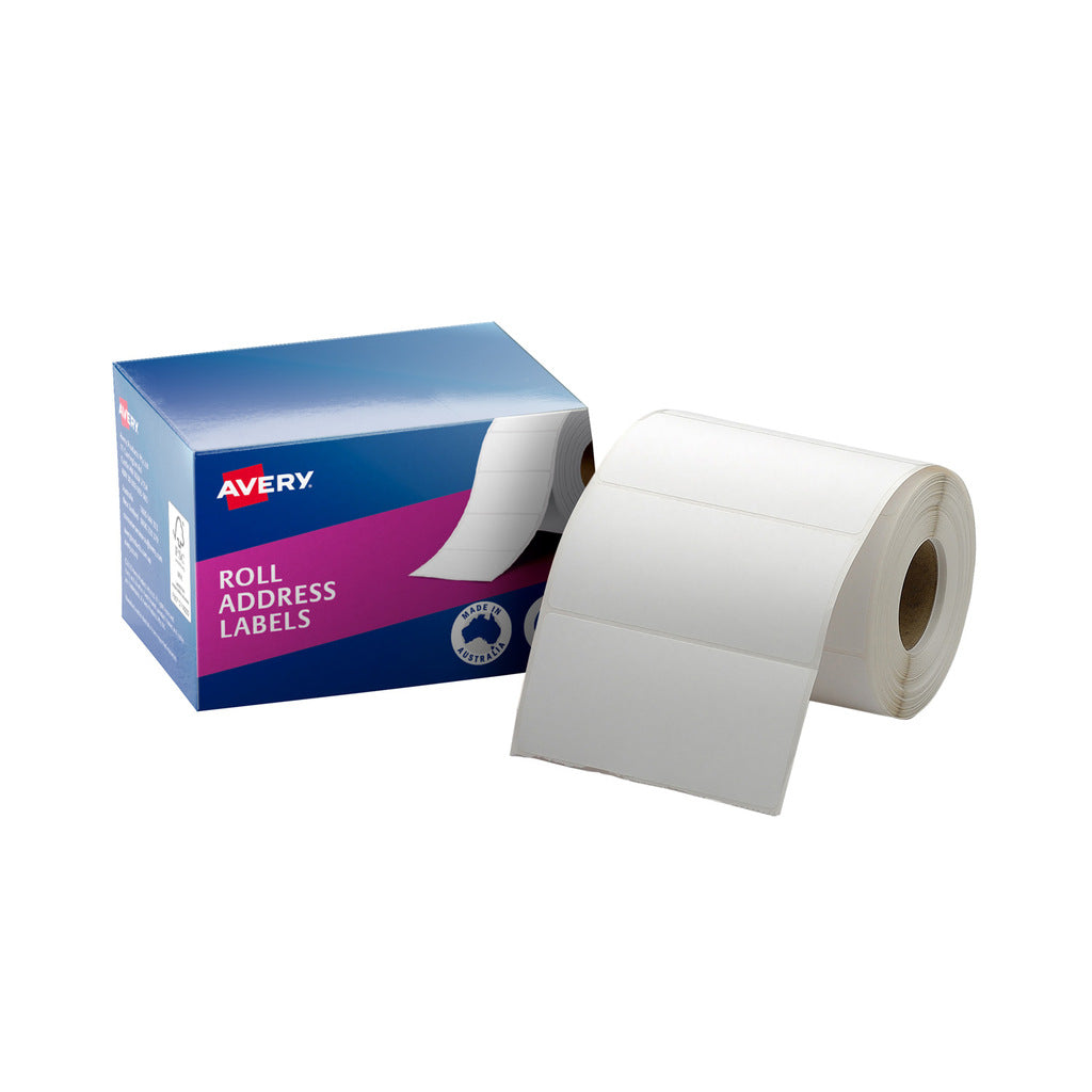 Avery White Roll Address Labels 102 x 49mm 500 Roll