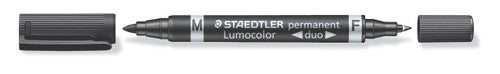 Staedtler 348-9 Lumocolor Permanent Duo Marker Black Box of 10