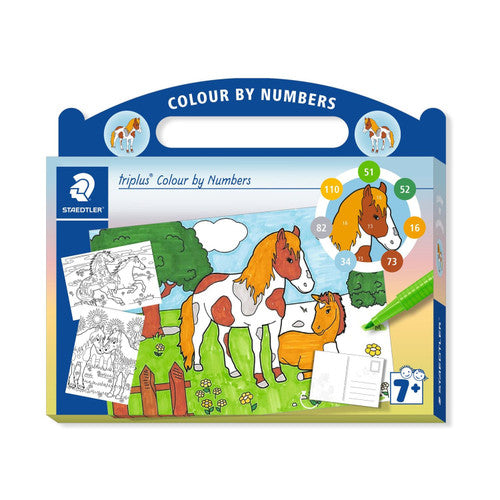 Staedtler 34 CBN01 Triplus Colour by Numbers Horses