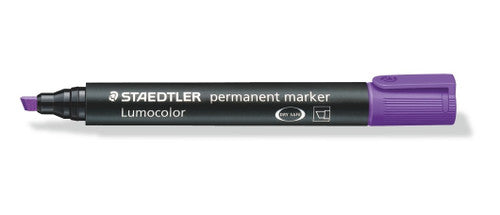 Staedtler 350-6 Permanent Purple/Violet Chisel Tip Lumocolor Marker Box of 10