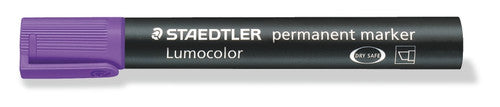 Staedtler 350-6 Permanent Purple/Violet Chisel Tip Lumocolor Marker Box of 10