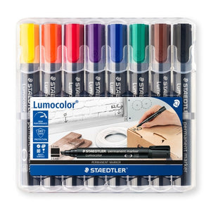 Staedtler Lumocolor Permanent Chisel Wallet 8 Assorted 350 WP8