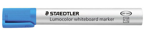 Staedtler 351-30 Non-Permanent Light Blue Bullet Tip Lumocolor Whiteboard Marker Box of 10