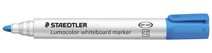 Staedtler 351-30 Non-Permanent Light Blue Bullet Tip Lumocolor Whiteboard Marker Box of 10