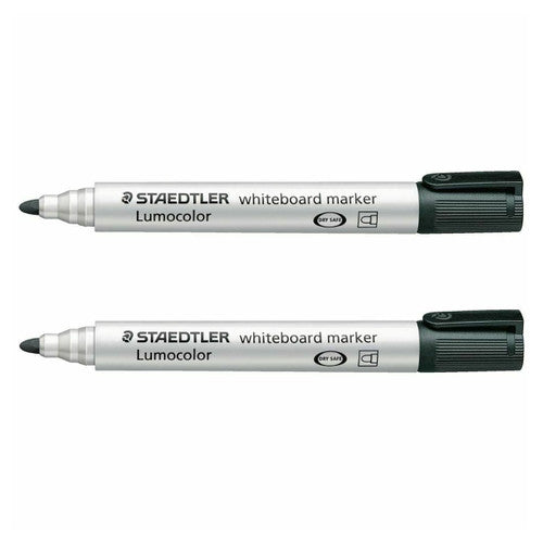 Staedtler 351-9BK2 Lumocolor Whiteboard Marker Bullet Point Black Blister of 2 Carton of 10 Cards