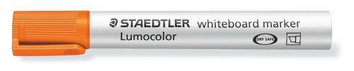 Staedtler 351 B-4 Non-Permanent Orange Chisel Tip Lumocolor Whiteboard Marker Box of 10