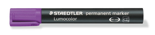 Staedtler 352-6 Permanent Purple/Violet Bullet Tip Lumocolor Marker Box of 10