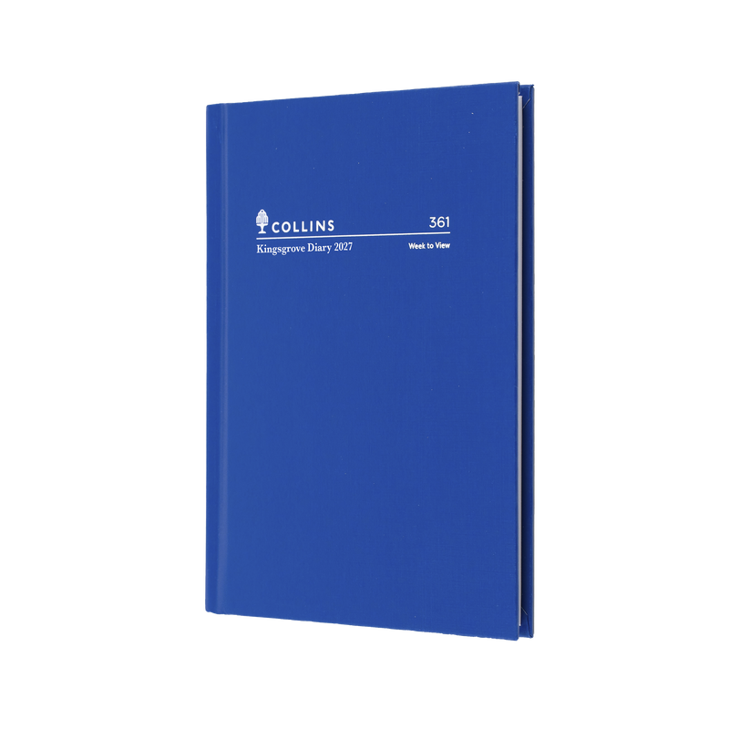 Collins Kingsgrove 2027 A6 Week to a View Diary Blue front cover