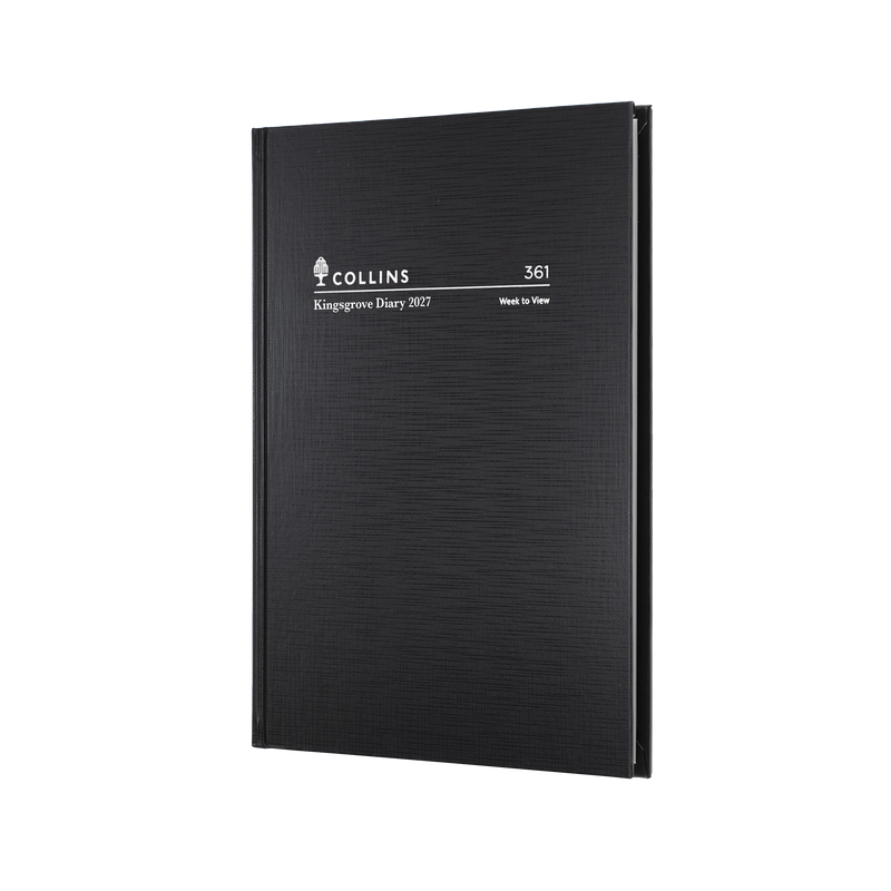 Collins Kingsgrove 2027 A6 Week to a View Diary Black front cover