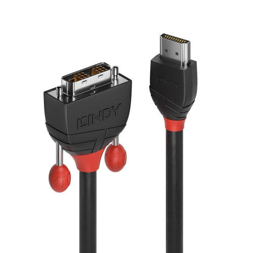 Lindy 0.5m HDMI to DVI-D Cable Black Line
