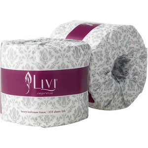 Livi 3005 Impressa Bathroom Tissue 3 Ply 225 Sheets Carton of 48
