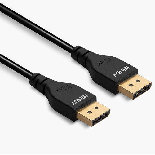 Lindy 1m Slim DisplayPort 1.4 Cable Black