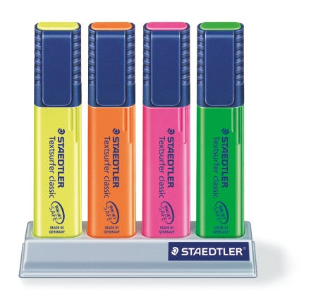 Staedtler Textsurfer Classic Highlighter Assorted Desk Stand of 4 364 SC4