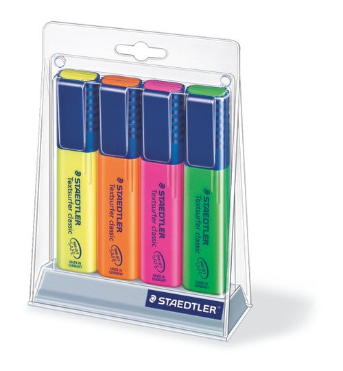 Staedtler Textsurfer Classic Highlighter Assorted Desk Stand of 4 364 SC4