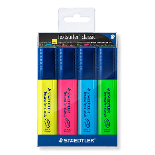 Staedtler Assorted Textsurfer Classic Highlighter Wallet of 4 364 WP4