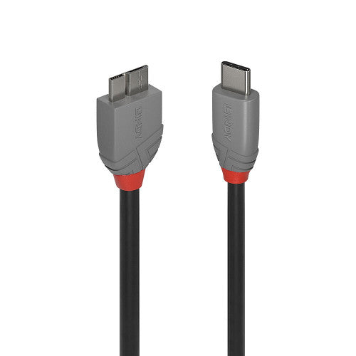 Lindy 2m USB 3.2 Type C to Micro-B Cable 5Gbps Anthra Line