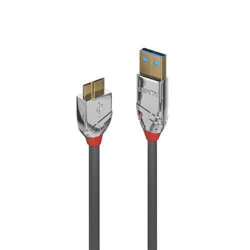 Lindy 0.5m USB 3.0 Type A to Micro-B Cable Cromo Line