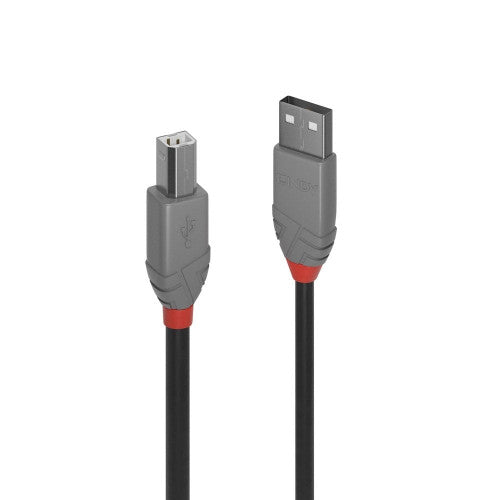 Lindy 0.5m USB 2.0 Type A to B Cable Anthra Line