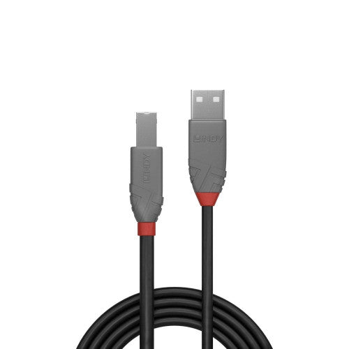 Lindy 2m USB 2.0 Type A to B Cable Anthra Line
