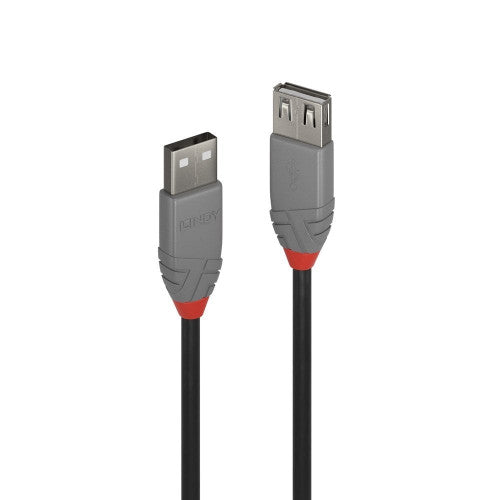 Lindy 0.5m USB 2.0 Type A Extension Cable Anthra Line