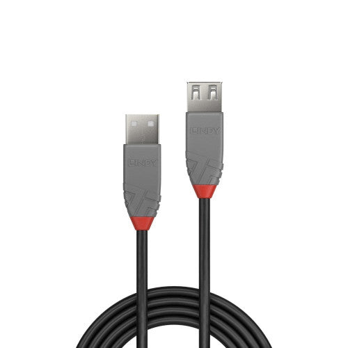 Lindy 5m USB 2.0 Type A Extension Cable Anthra Line