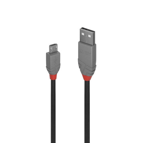 Lindy 2m USB 2.0 Cable Type A to Micro-B Anthra Line