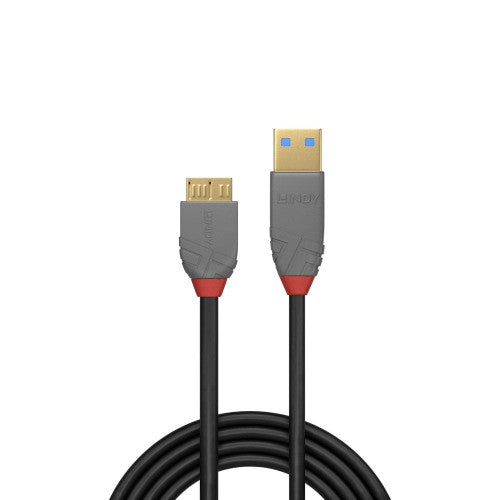 Lindy 2m USB 3.0 Type A to Micro-B Cable Anthra Line