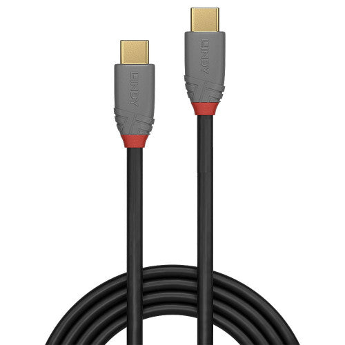 Lindy 0.5m USB 3.2 Type C to C Cable 20Gbps 5A PD Anthra Line